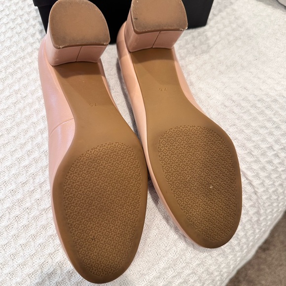 Tory Burch 7.5 2 inch block heels in leather pink nude hue - Picture 3 of 5